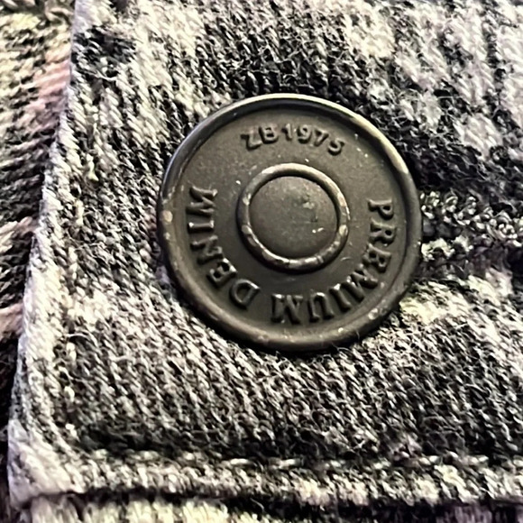 Zara 1975 Denim Snake Print Mini Skirt in Black & White - Size Small - Picture 8 of 8